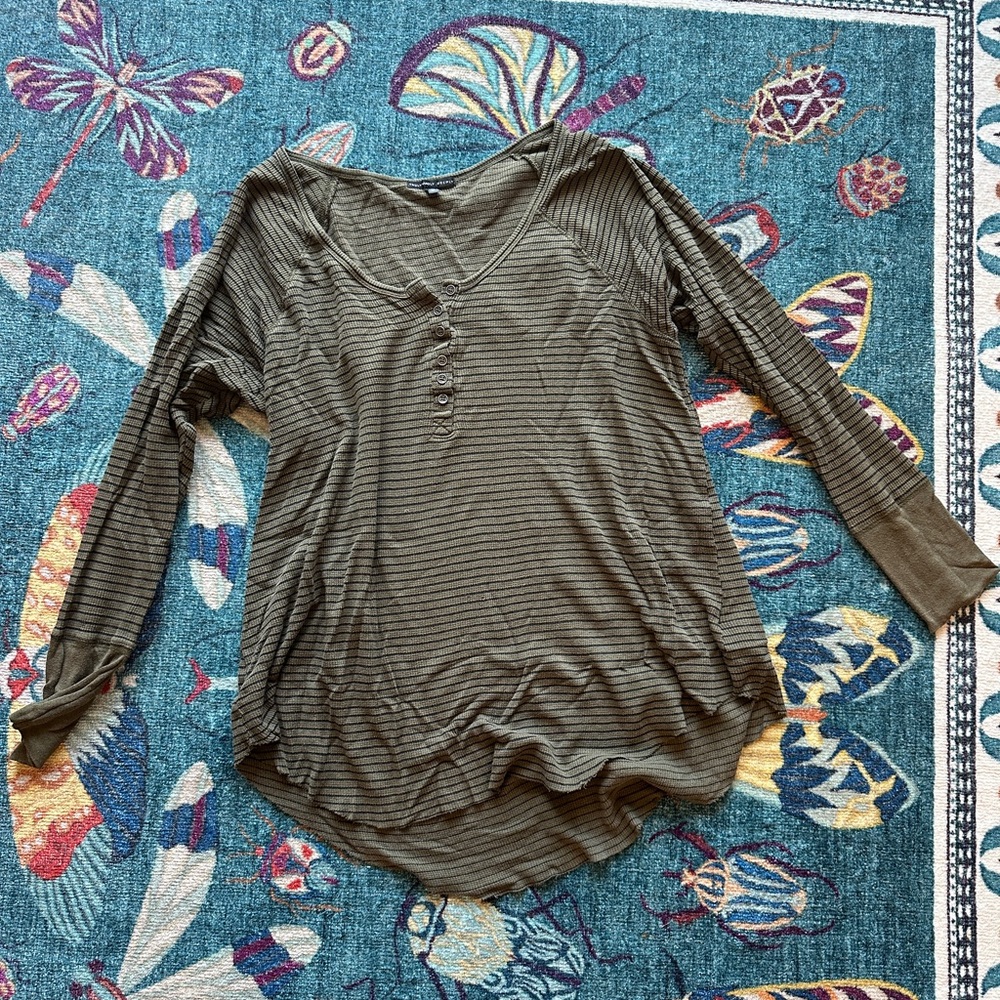 Urban outfitters thermal Henley L button up long sleeve